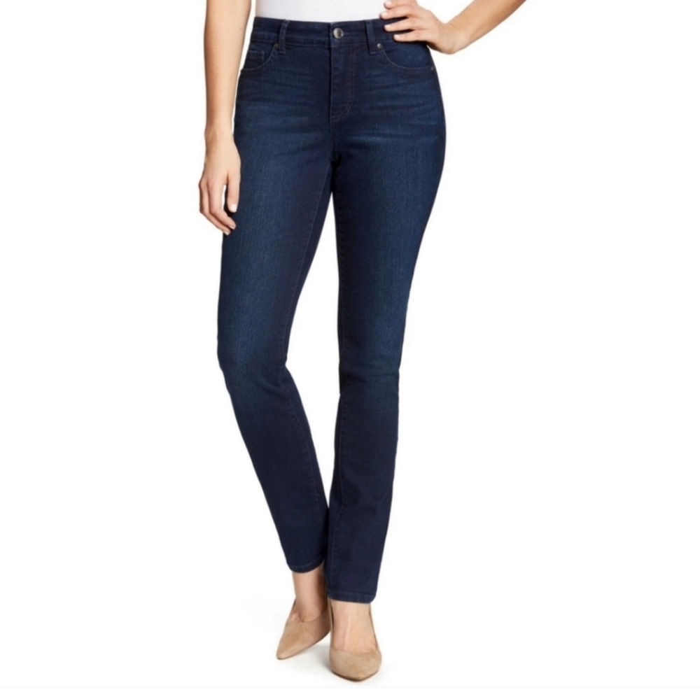 NWTBandolino Amy Womens 10 Blue Straight LegStretch Jeans - Picture 2 of 6